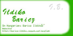 ildiko baricz business card